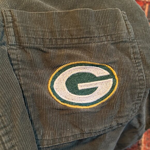 Corduroy Green Bay Packers NFL Button Down Shirt - Picture 2 of 4